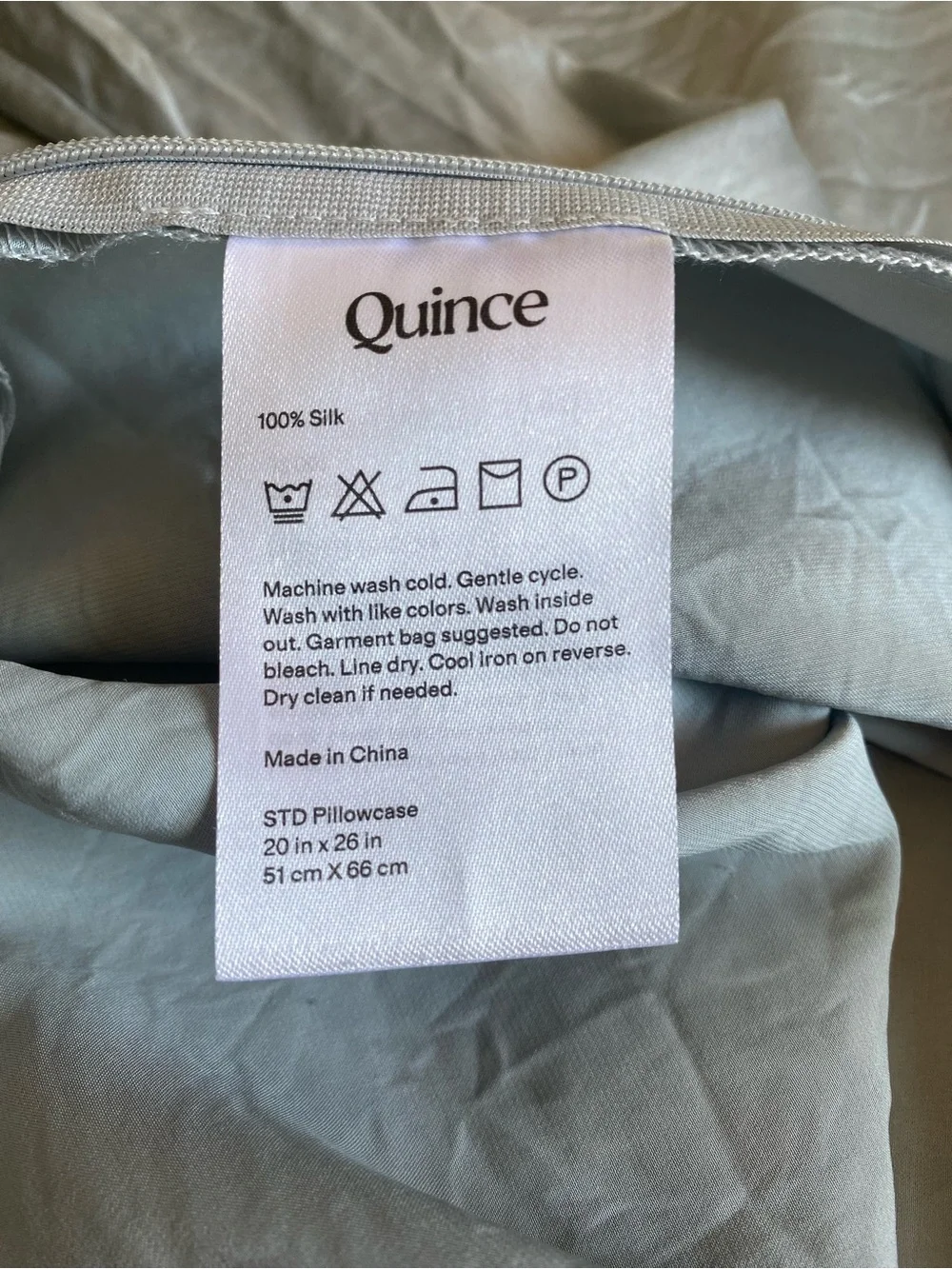 Quince 100% Mulberry Silk Pillowcase in Light Blue 2 pack